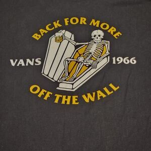 Vans Off the Wall Back for More Skeleton Beer Coffin Black T-Shirt Men's XXL